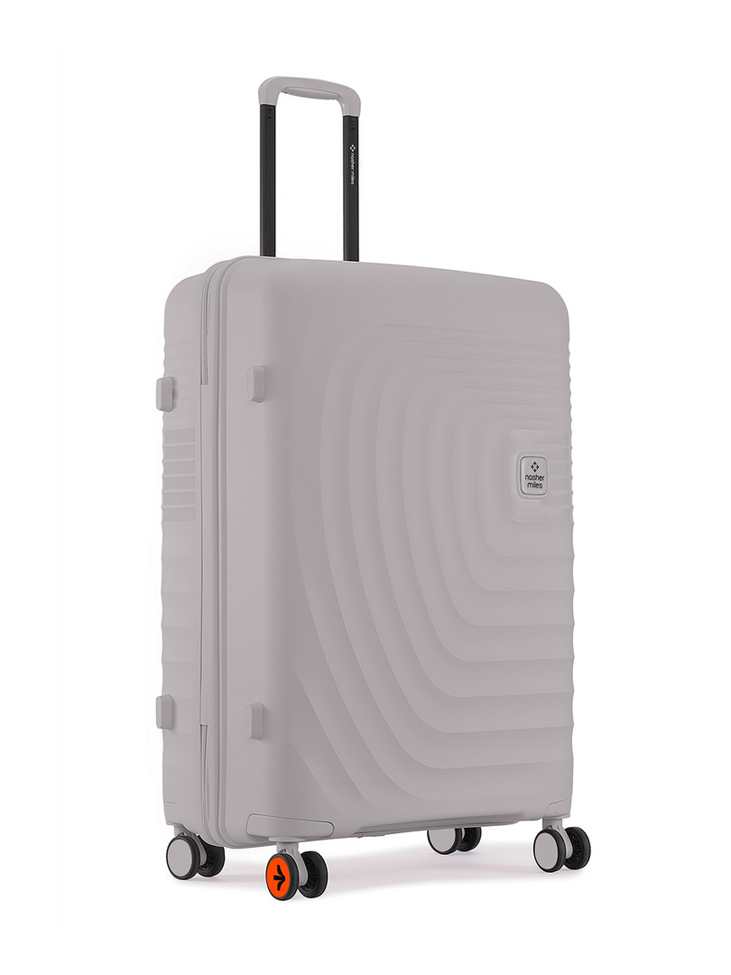 Nasher Miles Boston Polypropylene Small-Medium Grey Trolley Bags (55-65 cm)